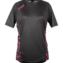 TSG Floral Fietsshirt Dames - dusty cedar/black