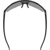 Uvex axos set Bril - black matt/mirror silver + clear