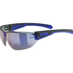 Uvex equate Bril - black-blue matt/mirror blue