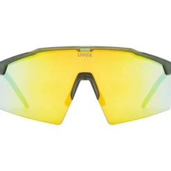 Uvex Flowline Fietsbril - olive matt/mirror gold