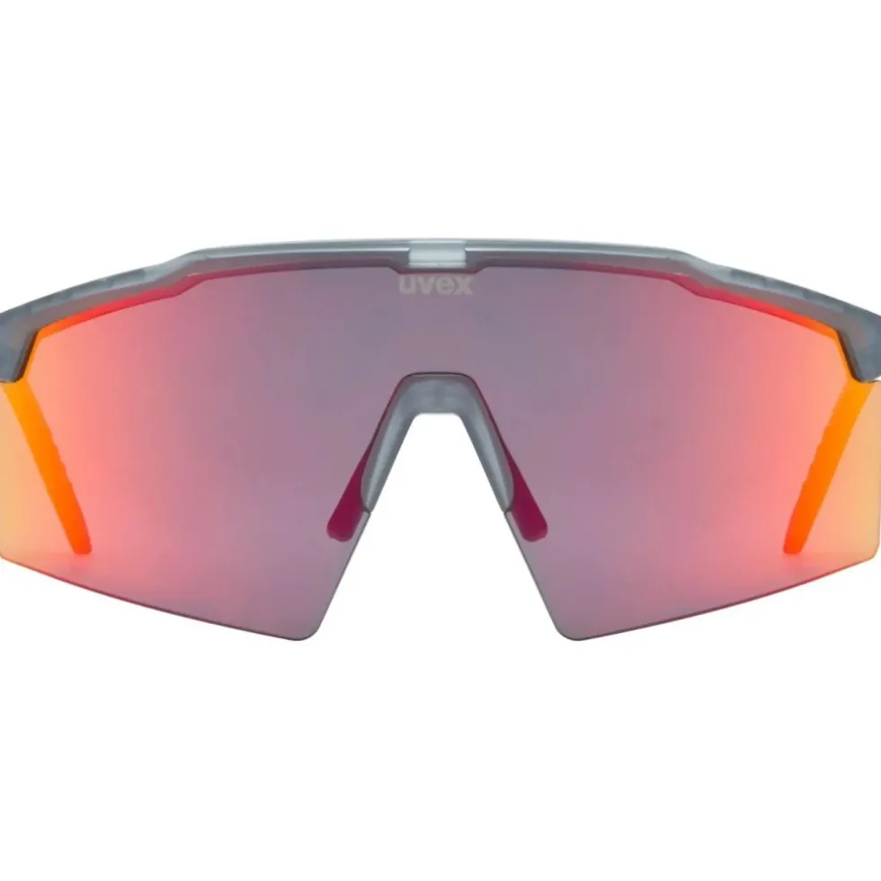 Uvex Flowline Fietsbril - smoke matt/mirror red