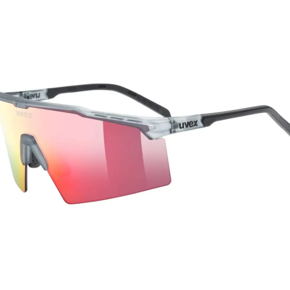 Uvex Flowline Fietsbril - smoke matt/mirror red