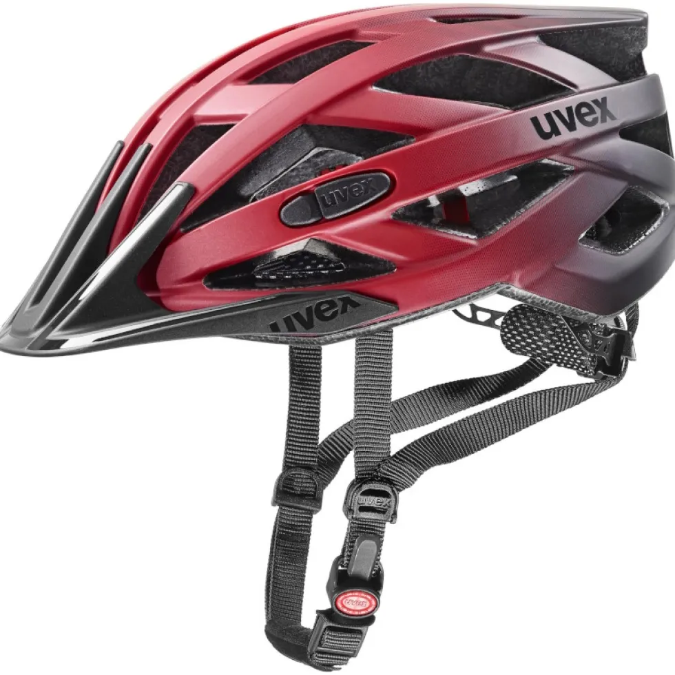Uvex i-vo cc Helm - rood-zwart mat