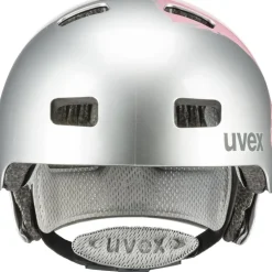 Uvex kid 3 Kinder-Fietshelm - silver-rosé