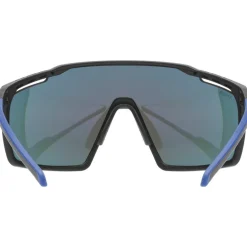Uvex mtn perform Bril - black-blue matt/supravision mirror blue