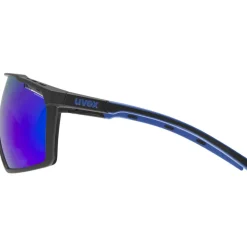 Uvex mtn perform Bril - black-blue matt/supravision mirror blue