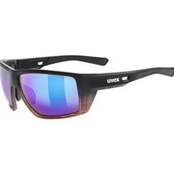 Uvex mtn venture CV Bril - black demi matt/mirror blue colorvision