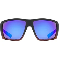 Uvex mtn venture CV Bril - black demi matt/mirror blue colorvision