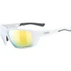 Uvex mtn venture CV Bril - white matt/mirror yellow colorvision