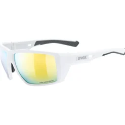 Uvex mtn venture CV Bril - white matt/mirror yellow colorvision