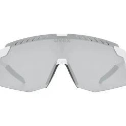 Uvex pace stage Fietsbril - white matt/mirror silver