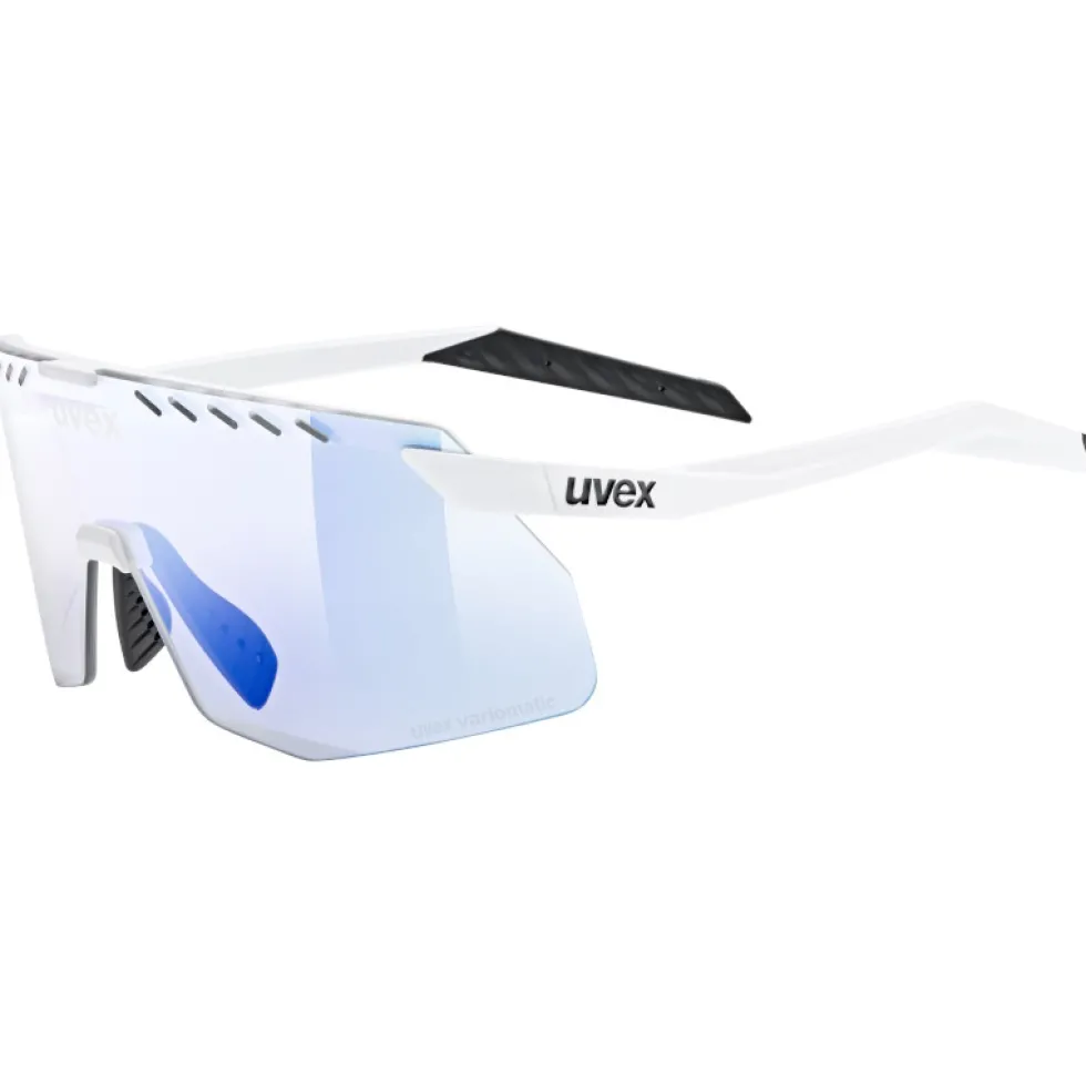 Uvex pace stage s V Bril - white matt/mirror blue
