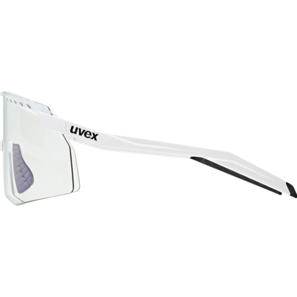 Uvex pace stage V Bril - white matt/mirror blue