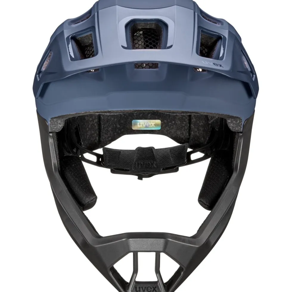 Uvex react jr. Fullface Kinder-fietshelm - dusk blue matt