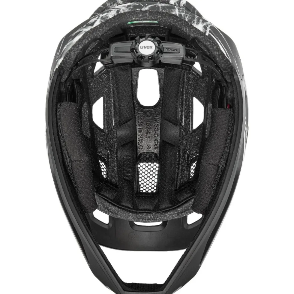 Uvex react jr. Fullface Kinder-fietshelm - black-white matt