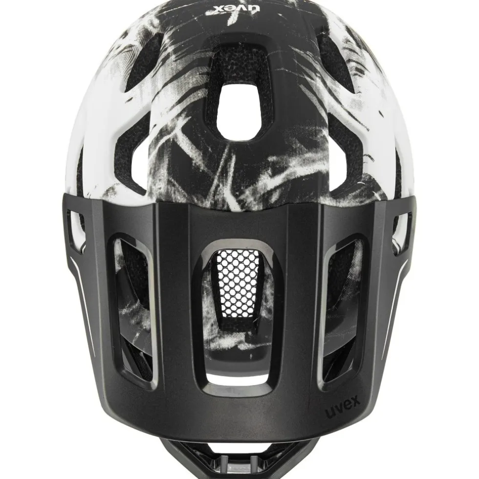 Uvex react jr. Fullface Kinder-fietshelm - black-white matt
