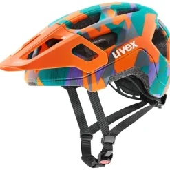 Uvex react jr. Kinder-fietshelm - papaya camo matt