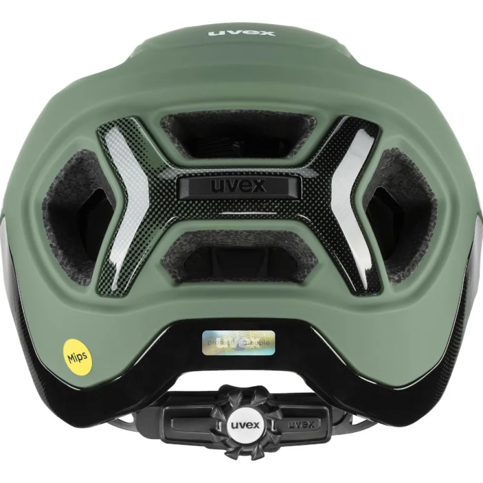 Uvex react MIPS Fietshelm - moss green-black matt
