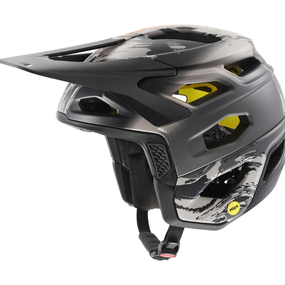 Uvex revolt MIPS Helm - eiken bruin-oranje mat
