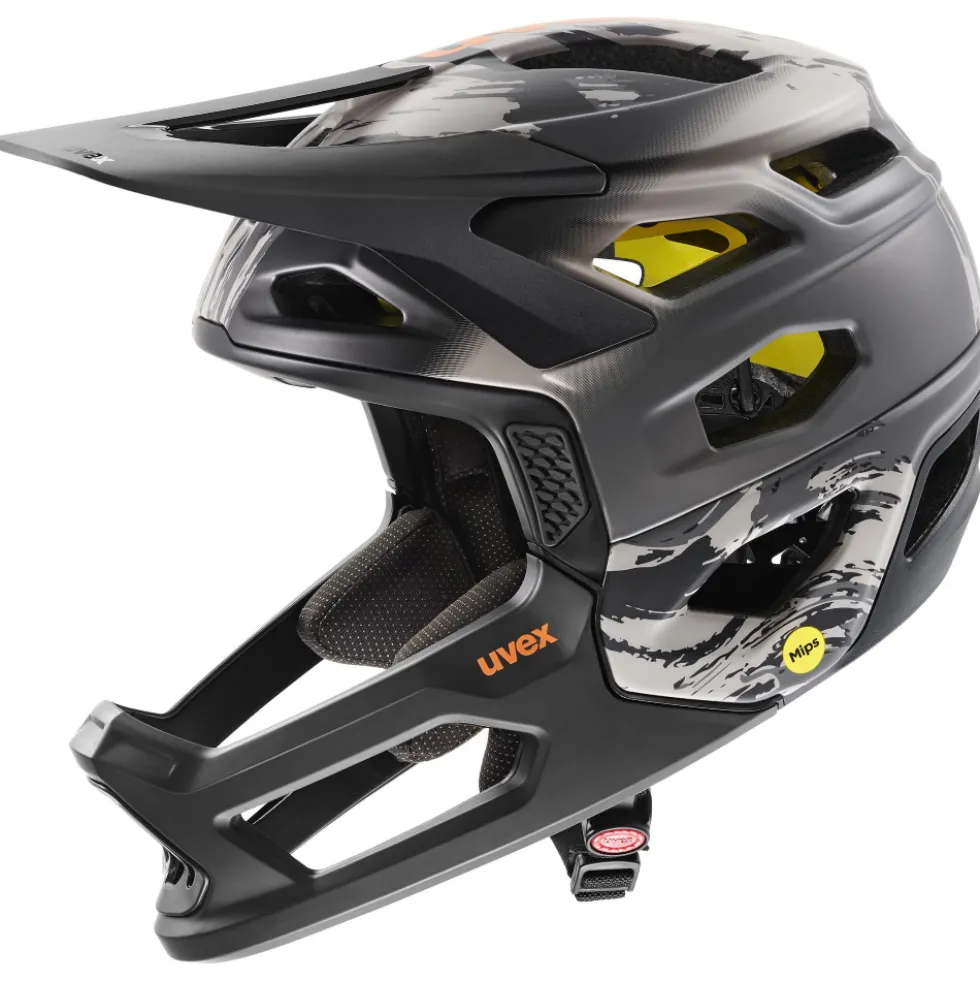 Uvex revolt MIPS Helm - eiken bruin-oranje mat