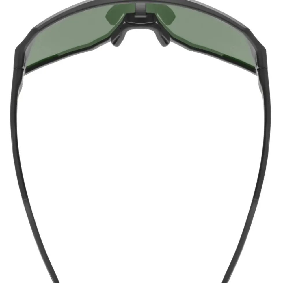 Uvex sequenze Fietsbril - black matt/mirror green