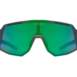 Uvex sequenze Fietsbril - black matt/mirror green