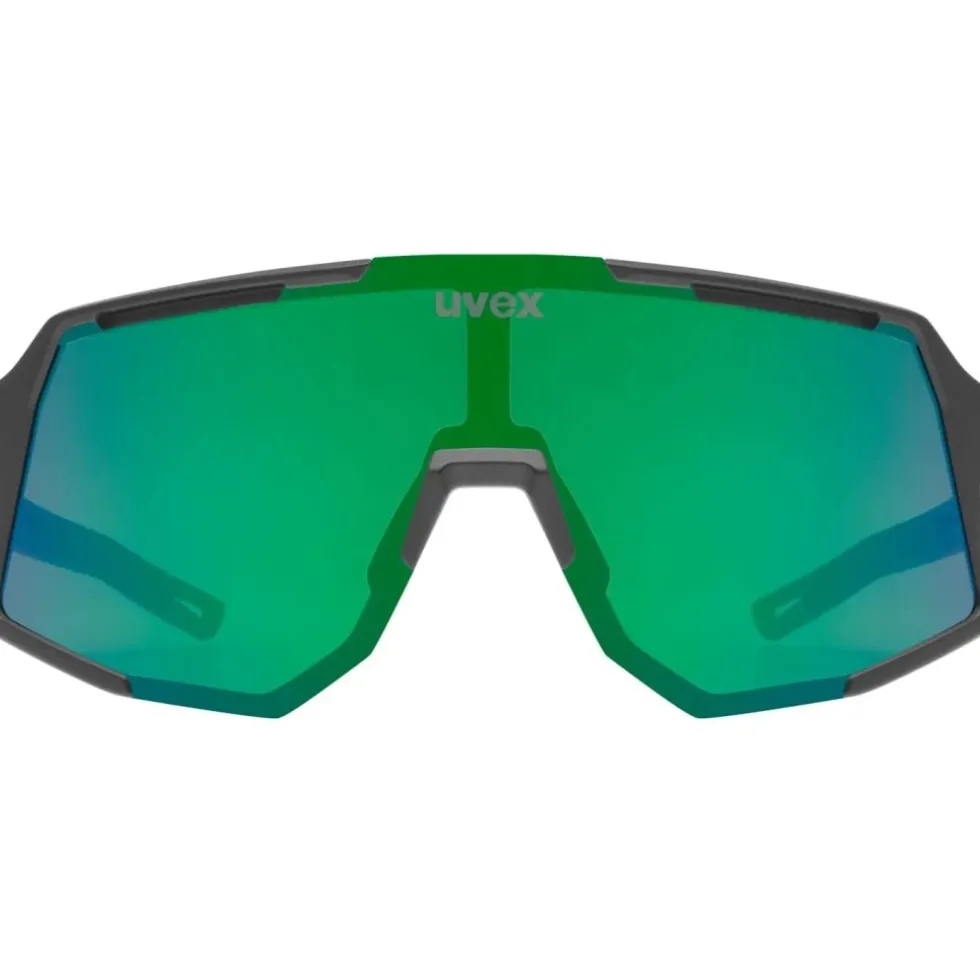 Uvex sequenze Fietsbril - black matt/mirror green