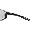 Uvex skyryse Fietsbril - black matt/mirror silver