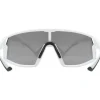 Uvex skyryse Fietsbril - white matt/mirror gold