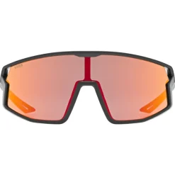Uvex skyryse jr. Fietsbril kinderen - black mattt/mirror red