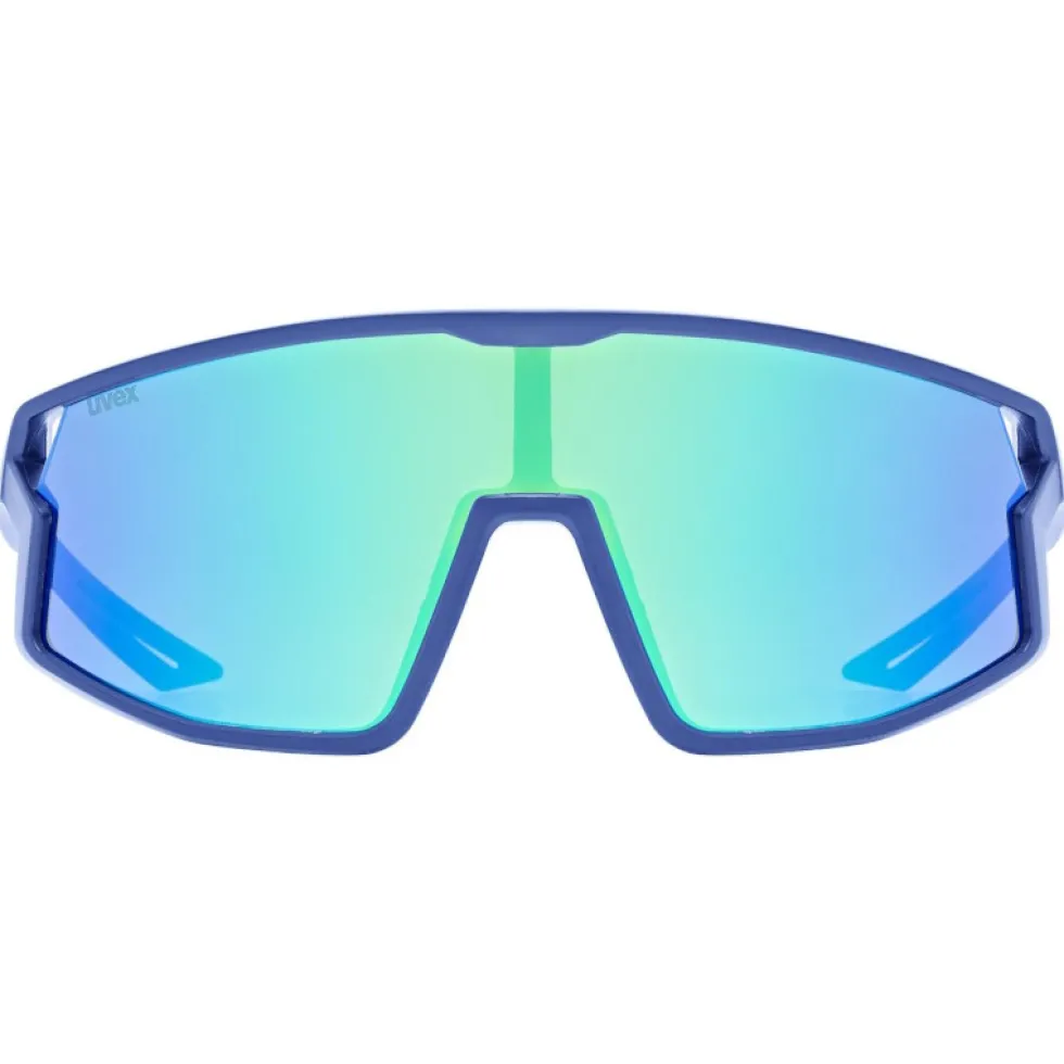 Uvex skyryse jr. Fietsbril kinderen - blue mattt/mirror green