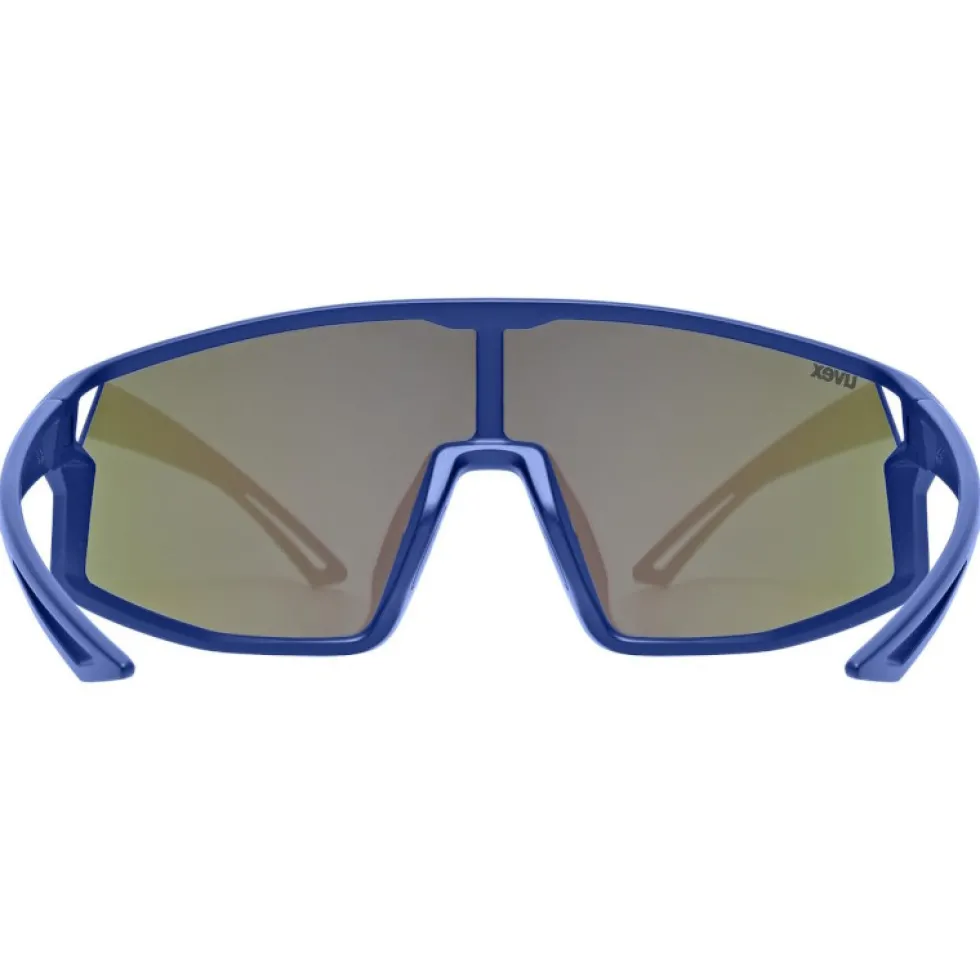 Uvex skyryse jr. Fietsbril kinderen - blue mattt/mirror green