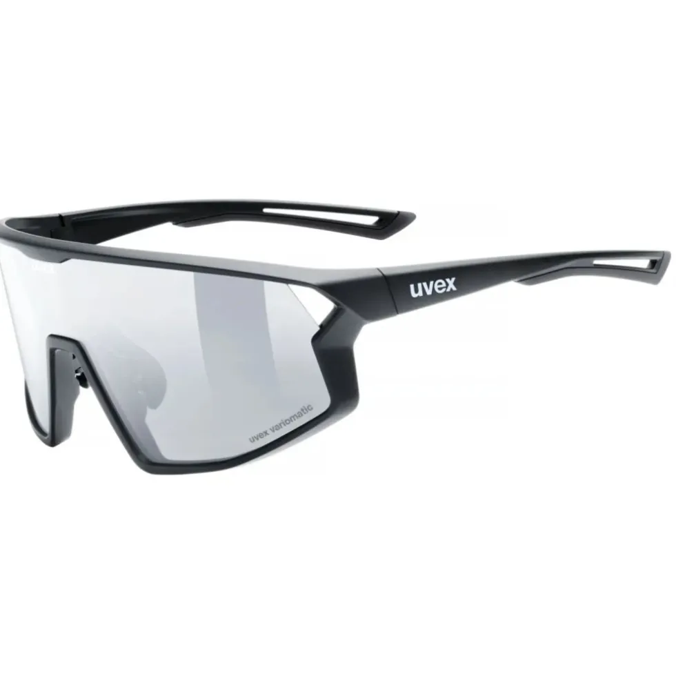 Uvex skyryse V Fietsbril - black matt/litemirror silver