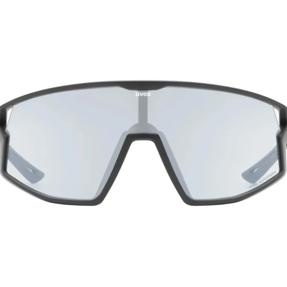 Uvex skyryse V Fietsbril - black matt/litemirror silver