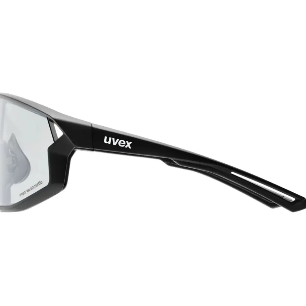 Uvex skyryse V Fietsbril - black matt/litemirror silver