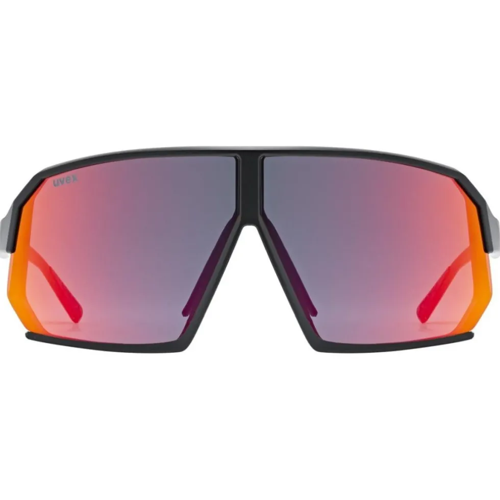 Uvex sportstyle 237 Bril - black matt/mirror red
