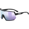 Uvex sportstyle 235 Bril - black matt/mirror lavender