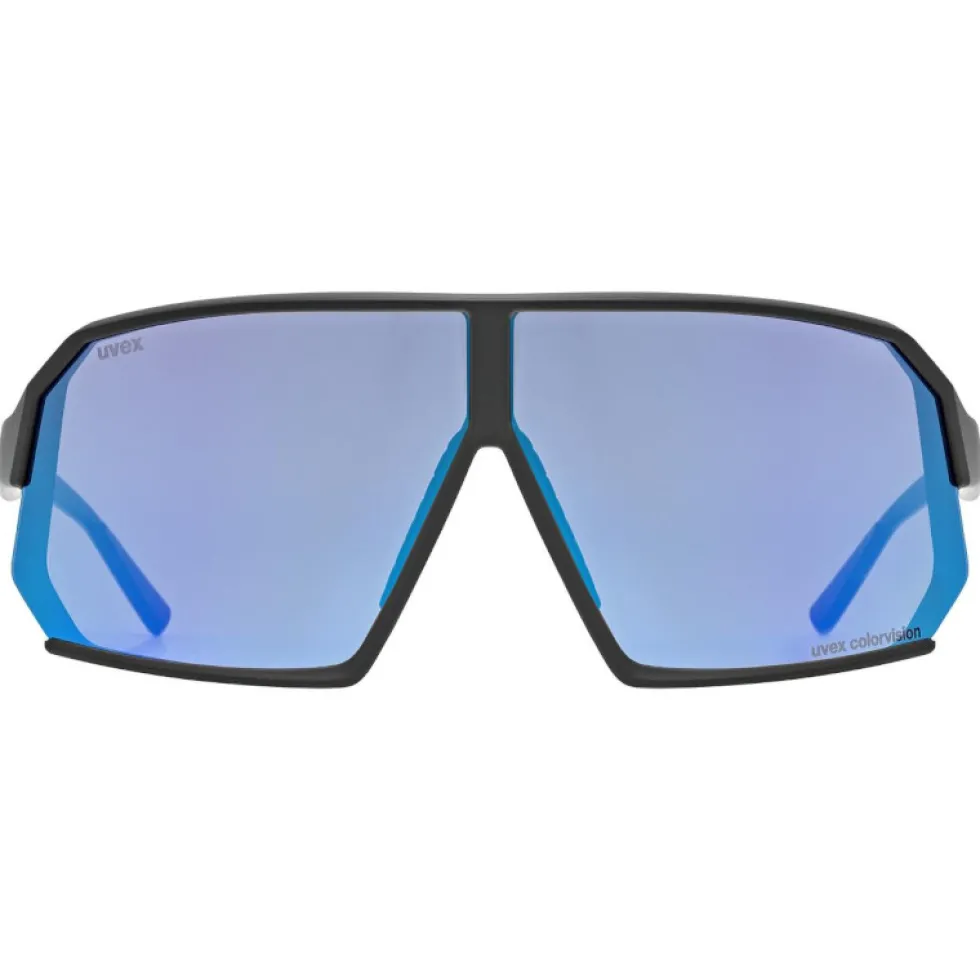 Uvex sportstyle 237 CV Bril - black matt/mirror blue