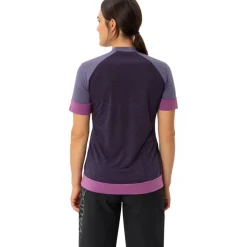Vaude Altissimo Q-Zip Shirt met Korte Mouwen Dames - eggplant