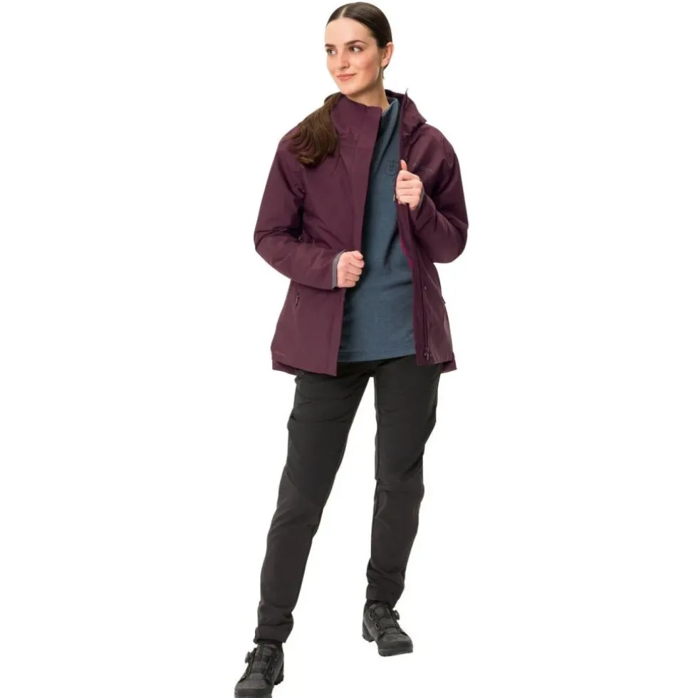 Vaude Cyclist Warm Regenjas Dames - cassis