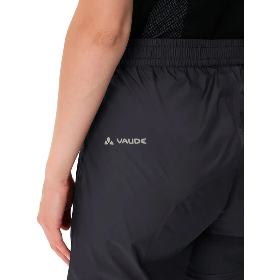 Vaude Drop II Regenbroek Dames - Kort - zwart/zwart
