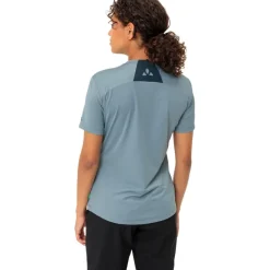 Vaude Qimsa Logo Shirt met Korte Mouwen Dames - nordic blue