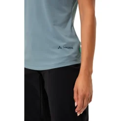 Vaude Qimsa Logo Shirt met Korte Mouwen Dames - nordic blue