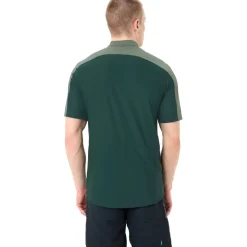 Vaude Qimsa Pro Half-Zip Shirt met Korte Mouwen Heren - deep pond