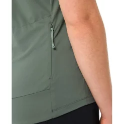 Vaude Qimsa Pro Half-Zip Shirt met Korte Mouwen Dames - agave