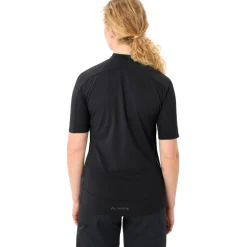Vaude Qimsa Pro Half-Zip Shirt met Korte Mouwen Dames - zwart