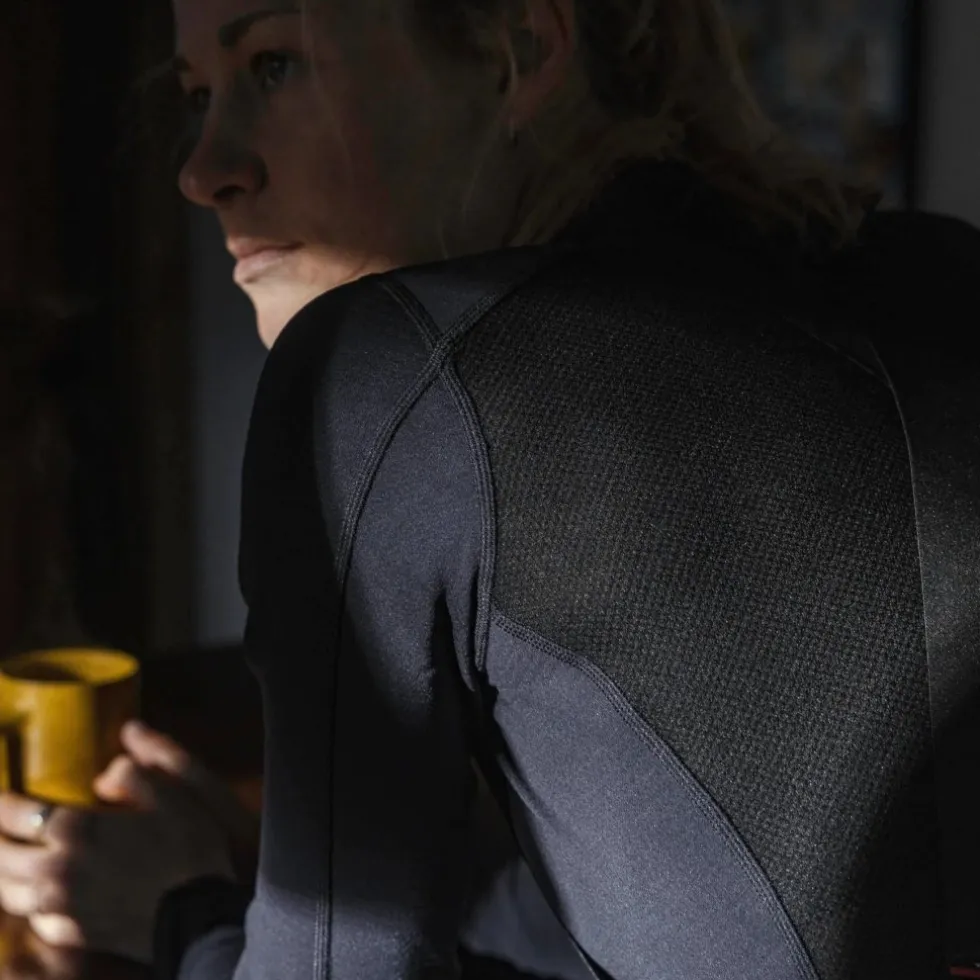 Velocio Deep Winter Hemd met Lange Mouwen Dames - Zwart