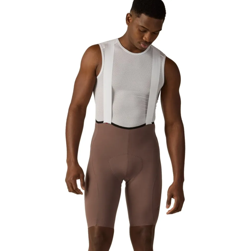 Velocio Luxe Fietsshort met bretels voor heren - Plum Truffle