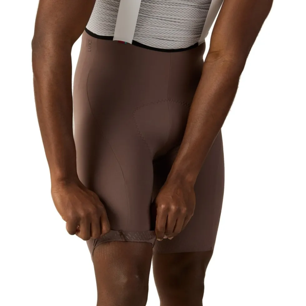 Velocio Luxe Fietsshort met bretels voor heren - Plum Truffle