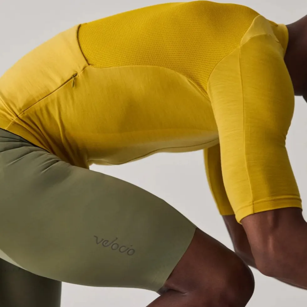 Velocio Luxe Fietsshort met bretels voor heren - Deep Lichen